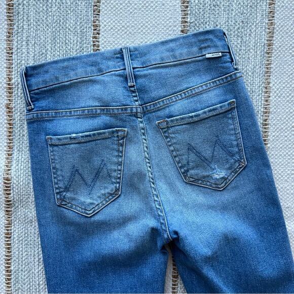 Mother High Waisted Looker Ankle Fray Thrilling Shots Jeans Women’s Size 24 - Picture 6 of 14